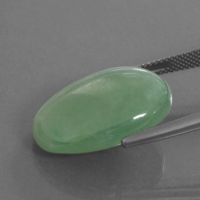 Jadeíta Verde Natural 20.88ct, oval, Translúcido