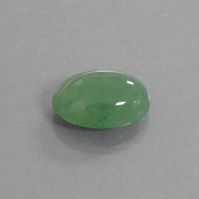 Jadeíta verde natural 9,39ct, corte oval, translúcido