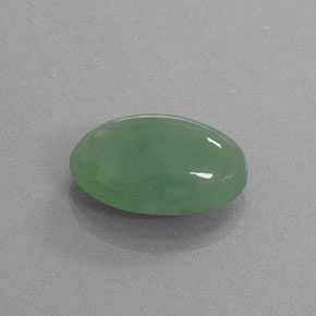 Jadeíta verde natural 11,46ct, corte oval, translúcido
