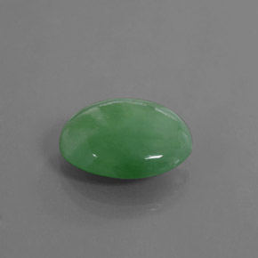 Jadeíta verde natural 6,55ct, corte oval, translúcido