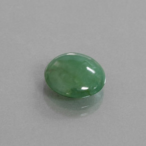 Jadeíta verde natural 5,27ct, corte redondo, transparente