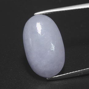 Jadeíta azul natural 10,58ct, corte oval, opaco