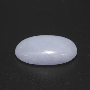 Jadeíta azul natural 10,58ct, corte oval, opaco