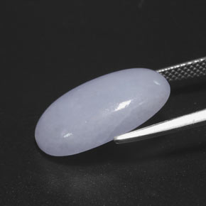 Jadeíta azul natural 10,58ct, corte oval, opaco