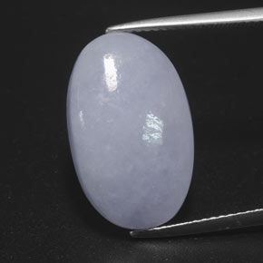 Jadeíta azul natural 11,83ct, corte oval, opaco