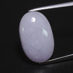 Jadeíta azul natural 12,67ct, corte oval, opaco