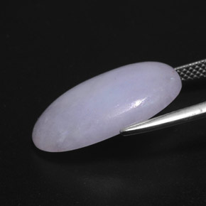 Jadeíta azul natural 12,14ct, corte oval, opaco