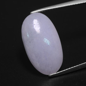 Jadeíta azul natural 11,40ct, corte oval, opaco