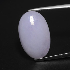 Jadeíta azul natural 10,85ct, corte oval, opaco