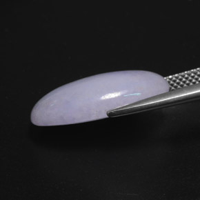 Jadeíta azul natural 10,85ct, corte oval, opaco