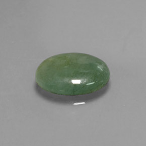 Jadeíta verde natural 2,12ct, corte oval, transparente