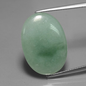 Jadeíta verde natural 15,88ct, corte oval, translúcido