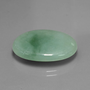 Jadeíta verde natural 15,88ct, corte oval, translúcido