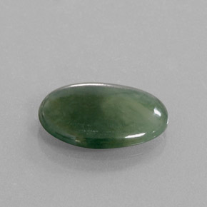 Jadeíta verde natural 5,69ct, corte oval, transparente