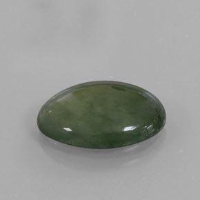 Jadeíta verde natural 4,16ct, corte oval, transparente