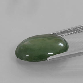 Jadeíta verde natural 4,16ct, corte oval, transparente