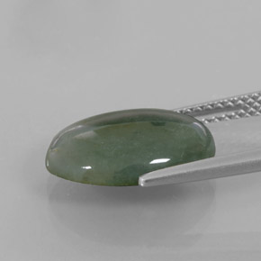 Jadeíta verde natural 5,01ct, corte oval, translúcido