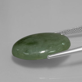 Jadeíta verde natural 13,76ct, corte oval, translúcido