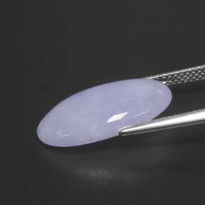 Jadeíta azul natural 9,27ct, corte oval, opaco