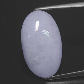 Jadeíta azul natural 12,12ct, corte oval, opaco