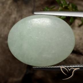 Jadeíta verde quente Natural 16.54ct, oval, Translúcido