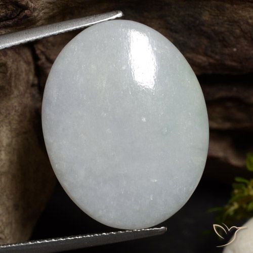 14.63ct Natural cinza médio Jadeíta, oval, Translúcido