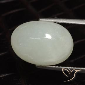 Jadeíta Verde amarelado Natural 9.78ct, oval, Translúcido