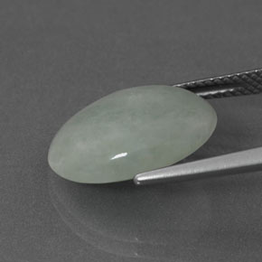 Jadeíta verde natural 7,64ct, corte oval, translúcido