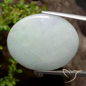 Jadeíta Verde Cinzento Claro Natural 33.23ct, oval, Opaco