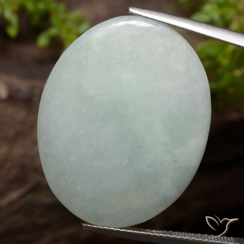 35.48ct Natural Verde acinzentado Jadeíta, oval, Translúcido