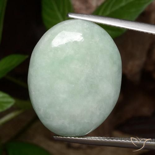 27.82ct Natural Luz verde Jadeíta, oval, Opaco
