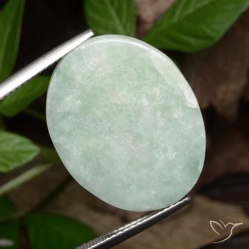 Jadeíta Luz verde Natural 27.82ct, oval, Opaco