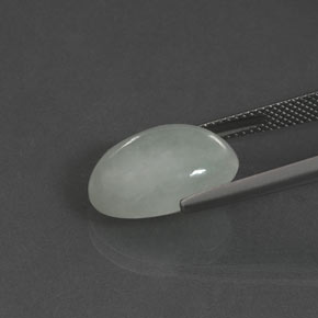 jadeita Pastel Verde Natural 10.25ct, Corte Oval, Transparente