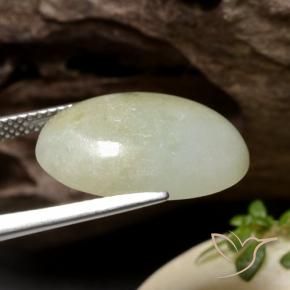Jadeíta Verde acinzentado Natural 12.58ct, oval, Translúcido