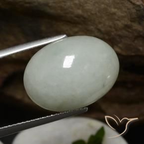 Jadeíta Verde médio Natural 11.67ct, oval, Translúcido