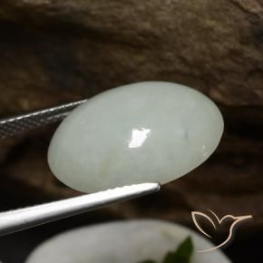 Jadeíta Verde médio Natural 11.67ct, oval, Translúcido