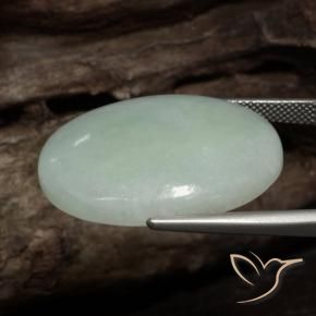 Jadeíta Amarelo Pálido Verde Natural 36.21ct, oval, Opaco