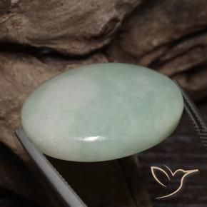 Jadeíta Verde médio Natural 41.15ct, oval, Opaco