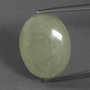 Jadeíta verde natural 13,97ct, corte oval, transparente