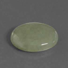 Jadeíta verde natural 13,97ct, corte oval, transparente