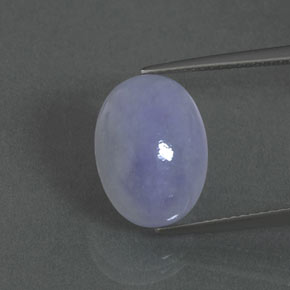 Jadeíta azul natural 8,84ct, corte oval, opaco