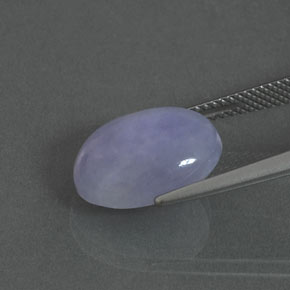 Jadeíta azul natural 8,84ct, corte oval, opaco
