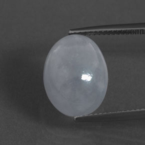 Jadeíta azul natural 9,76ct, corte oval, opaco