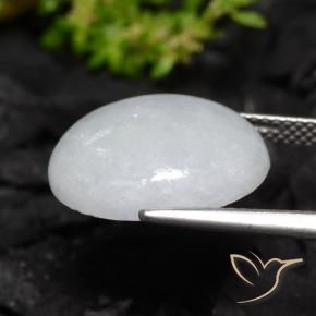 Jadeíta Cinzento Azulado Claro Natural 9.58ct, oval, Translúcido