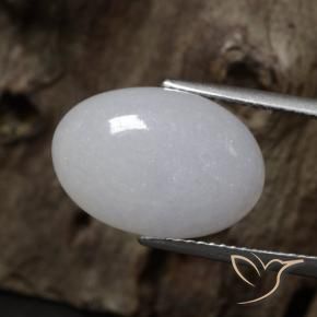 Jadeíta Cinza Natural 11.34ct, oval, Translúcido