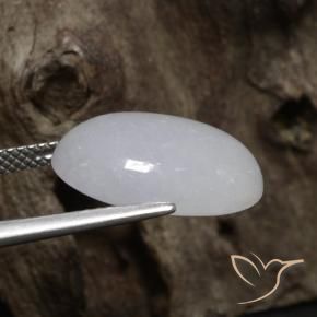 Jadeíta Cinza Natural 11.34ct, oval, Translúcido