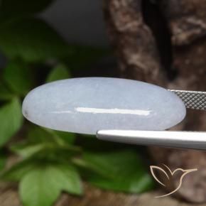 Jadeíta Cinzento Azulado Claro Natural 22.96ct, oval, Opaco