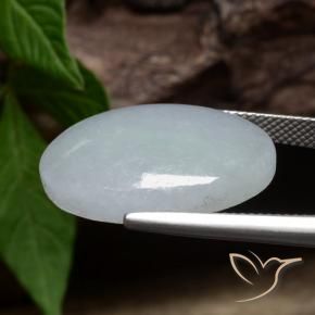 Jadeíta Cinza claro Natural 25.34ct, oval, Opaco