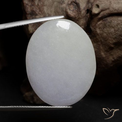 34.00ct Natural Cinza Jadeíta, oval, Translúcido