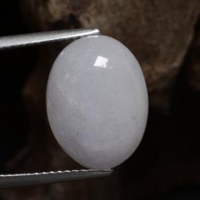 Jadeíta azul natural 8,66ct, corte oval, translúcido